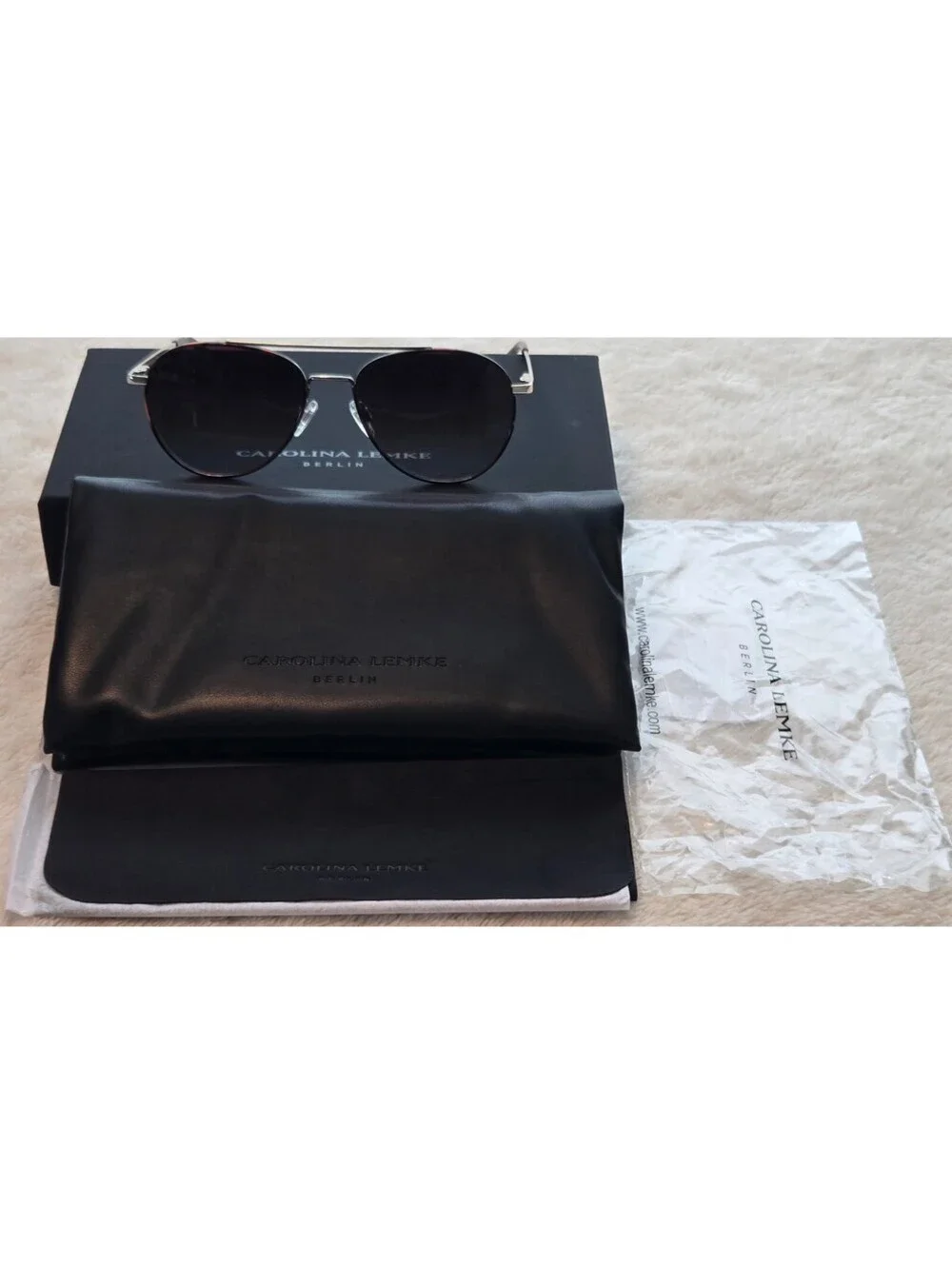 NEW Carolina Lemke CL3115-4 Sunglasses – Demi/Gold – Size 56-17-145